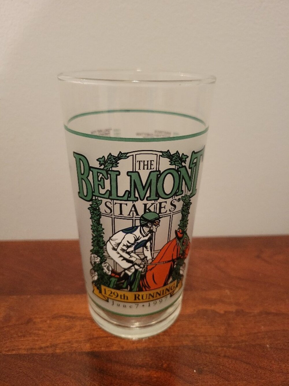 1997 Belmont Stakes glass